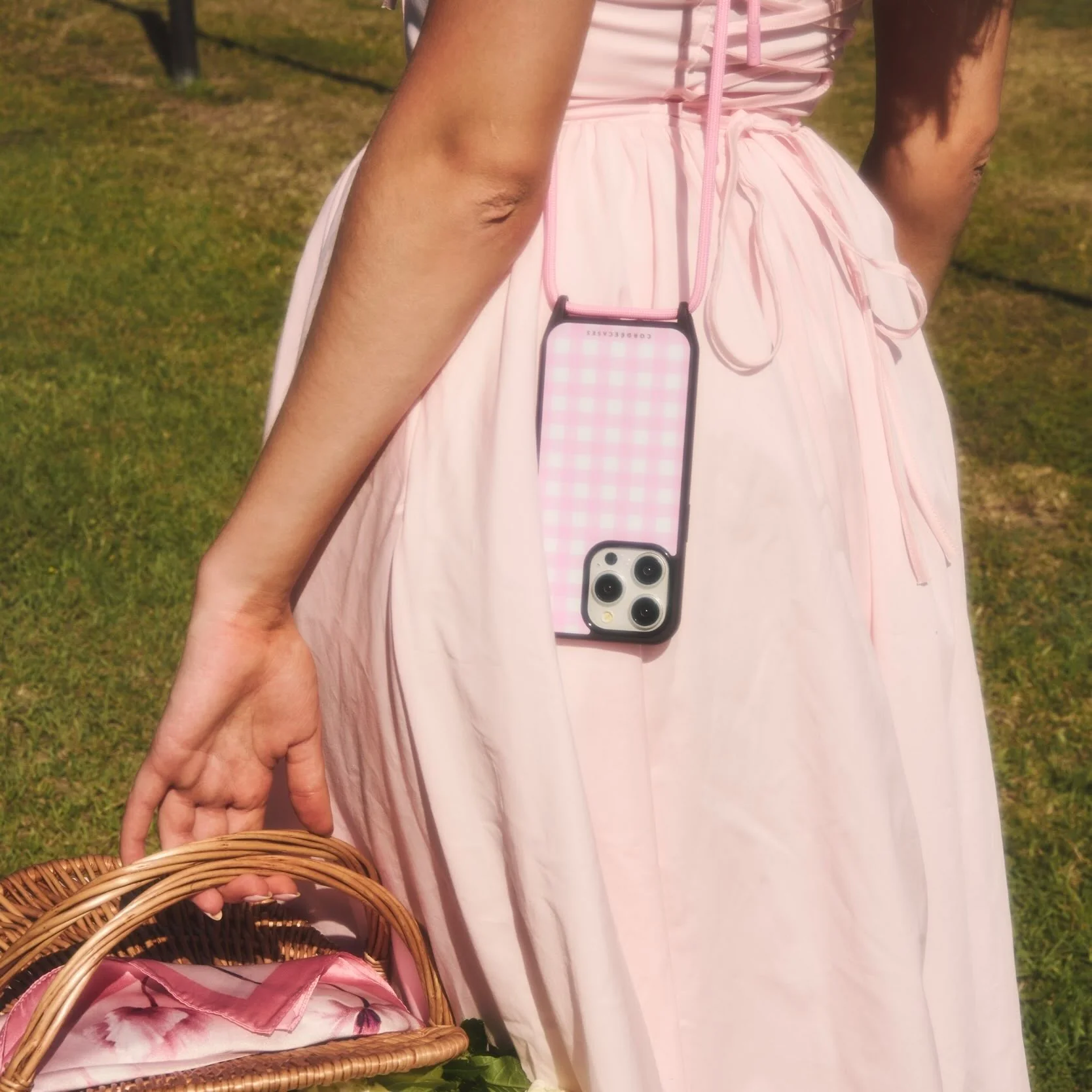 Cairo Phone Strap Set Gingham Blush - Image 2