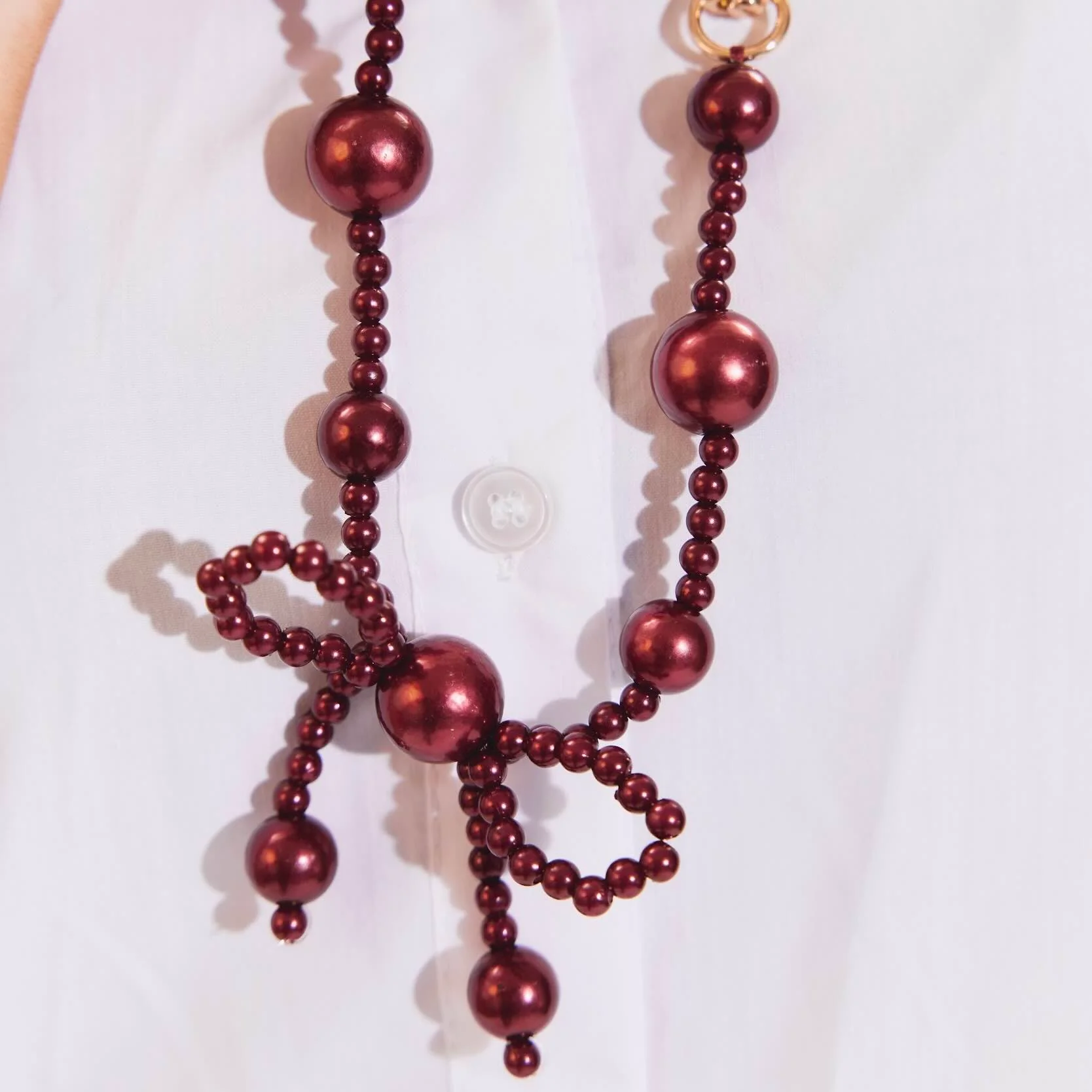 Burgundy Bow Phone Wristlet - Image 4